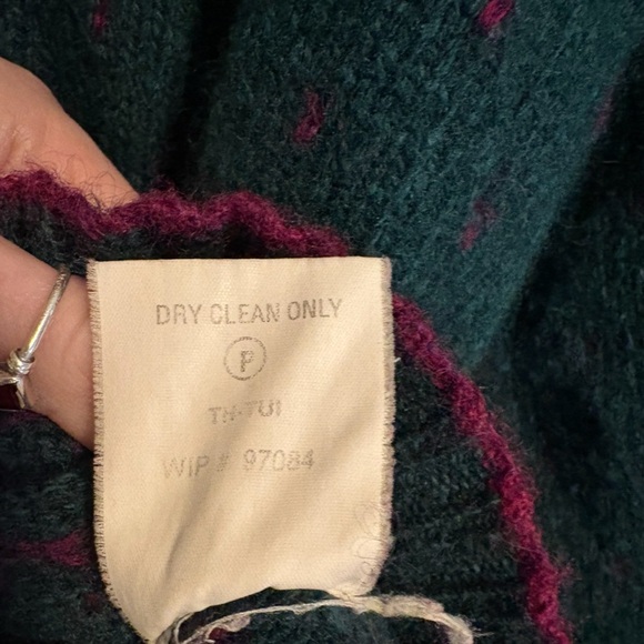 Vintage Woolrich Wool Blend Cardigan Sweater Buttons Large Green - Picture 8 of 10